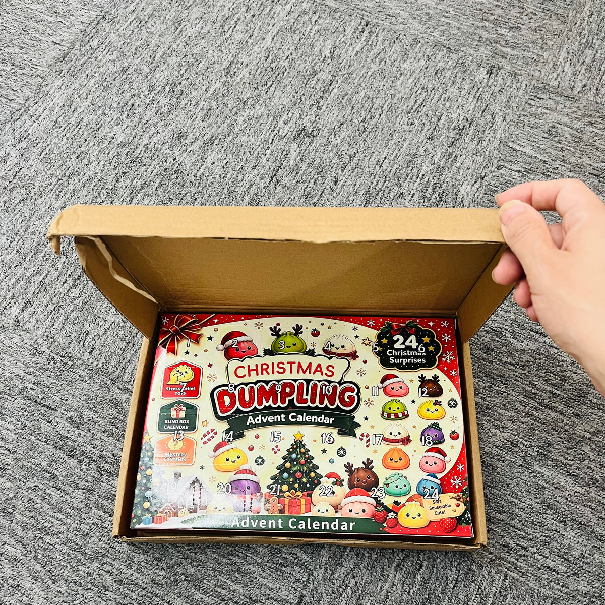 Christmas Dumpling Squishy Advent Calendar – 24 Surprise Toys